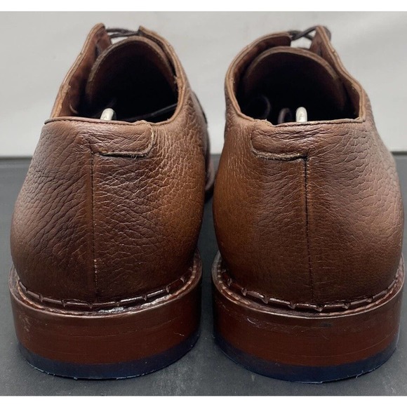 FRANCO CUADRA Chestnut Brown Derby Shoes Genuine Deer Leather Fast Ship Mens 9 - Picture 5 of 12